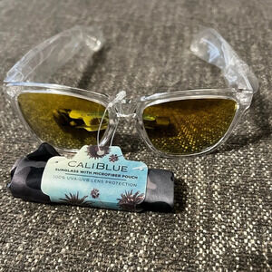 NWT CaliBlue Mirrored Lens Sunglasses W/ Microfiber Pouch